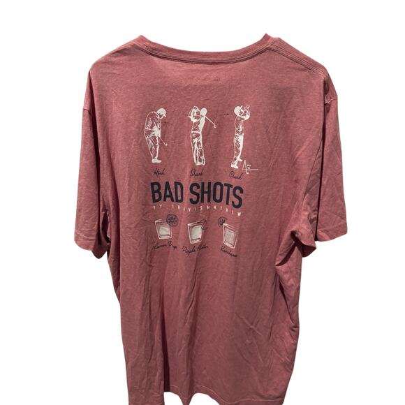 TravisMathew “With a Shot” Graphic T-Shirt – Pink – Men’s Size XXL - Picture 2 of 4